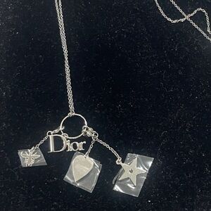 Dior Silver Charm Necklace